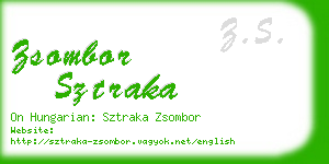 zsombor sztraka business card